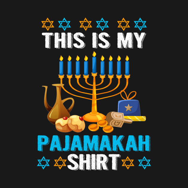 This is My Pajamakah Shirt Funny Hanukkah Pajama Gift by Dunnhlpp