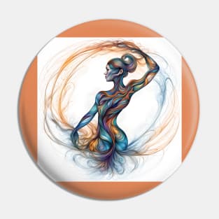 Whirlwind Grace: Dynamic Femme Form Pin