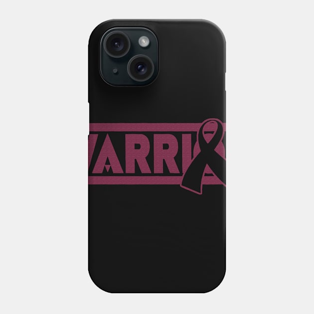 Warrior Sickle Cell Awareness Burgundy Ribbon Warrior Phone Case by celsaclaudio506