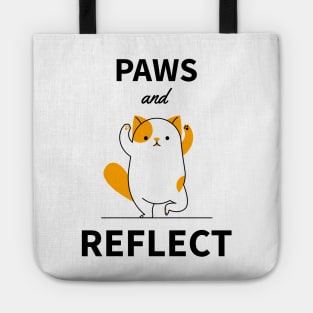 Yoga cat paws and reflect Tote
