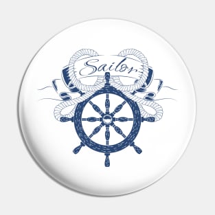 Sailor, nautical, maritime design Pin