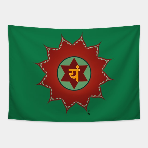 Anahata chakra Tapestry by HagalArt