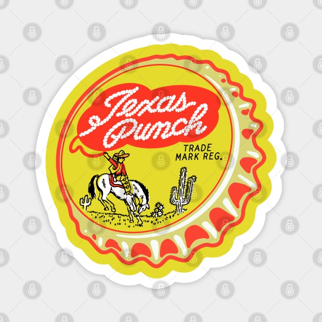 Vintage Texas Punch Soda Bottlecap Magnet by StudioPM71