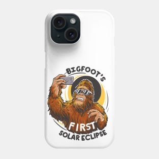 Bigfoot's First Solar Eclipse - solar eclipse Wisconsin Phone Case