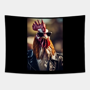 funny rooster Tapestry