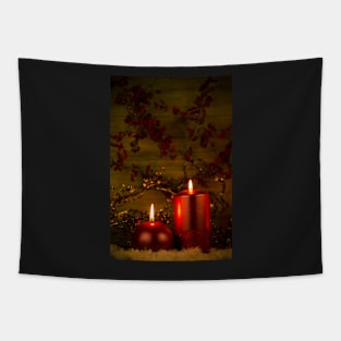 Two candles Christmas decoration Tapestry