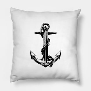 Distressed Anchor and Chain Pillow