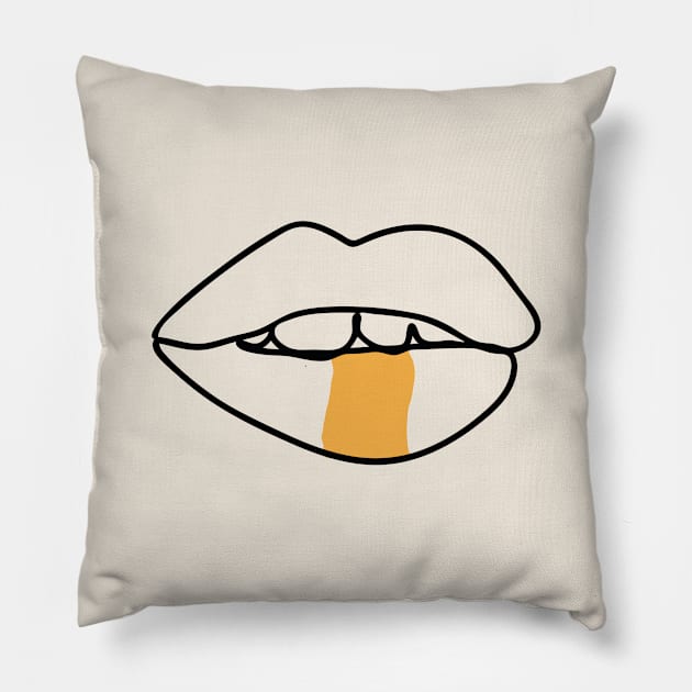 whisper line art Pillow by NJORDUR