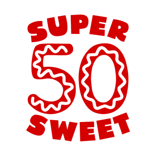 Super Sweet 50 Red Donut Icing T-Shirt