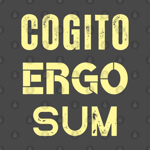 René Descartes quote: Cogito, ergo sum by artbleed