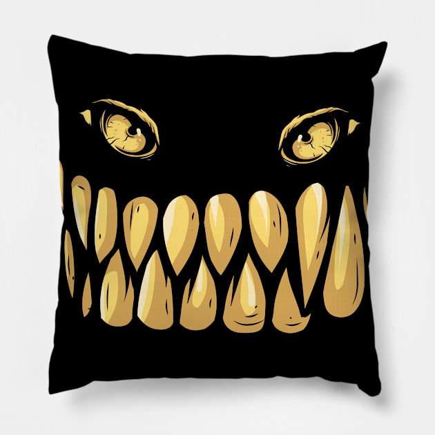 Halloween Party Design Pumpkin Witches Horror Art Gift Tshirt Pillow by gdimido