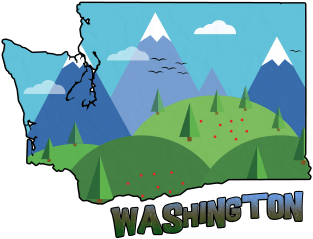 Washington State Outline Magnet