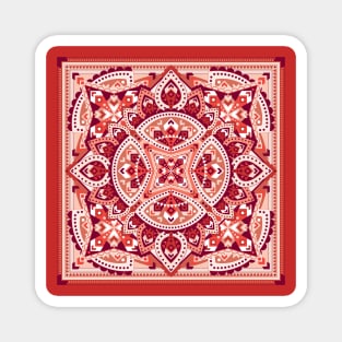 Red Boho Quilt Magnet