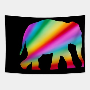 Rainbow Elephant Tapestry