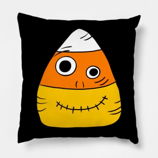 Zombie Candy Corn Halloween Graphic Pillow