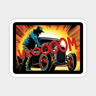 vrooom car comix Magnet