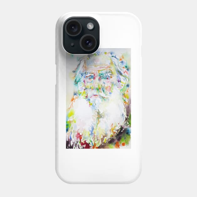 LEO TOLSTOY watercolor portrait .5 Phone Case by lautir