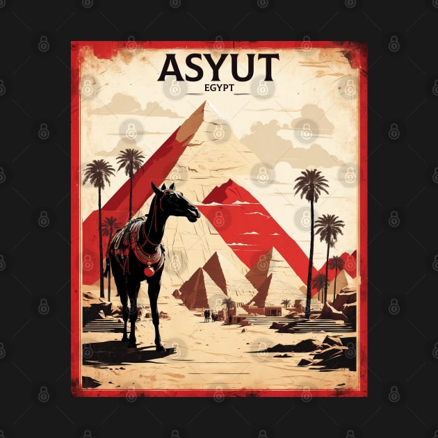 Asyut Egypt Vintage Poster Tourism by TravelersGems