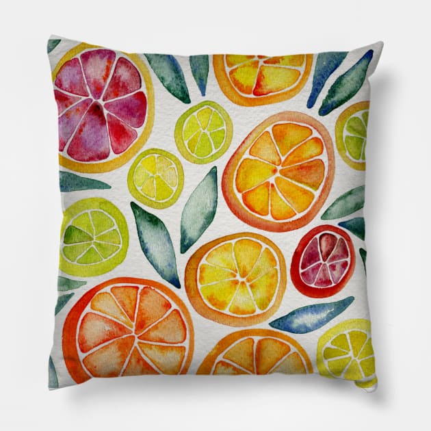 Citrus Slices Pillow by CatCoq