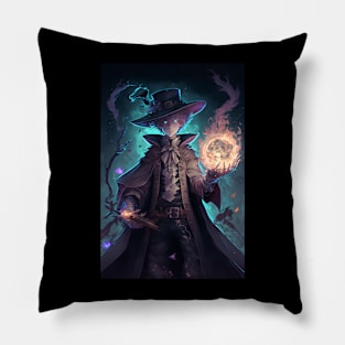 Anime Wizard Hero Fighting with Magic Pillow