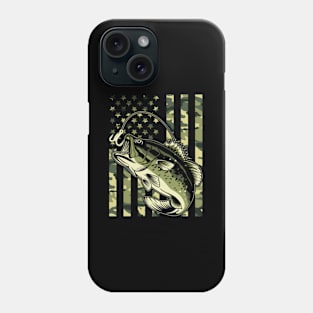 Fishing For Bass Fish Fisher Fishing Camouflage Phone Case