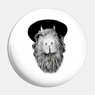 Hasidic Capybara Pin