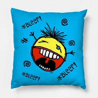 *BLEEP! *BLEEP! *BLEEP!  Yellow Out Loud Pillow