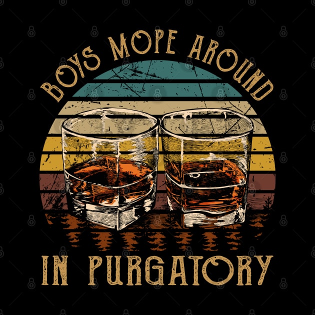 Boys Mope Around In Purgatory Quotes Music Whiskey Cups by Creative feather