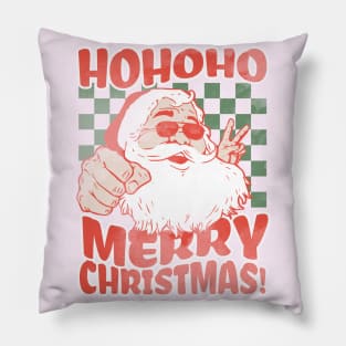 Cool Retro Santa Vintage Style Christmas Pillow