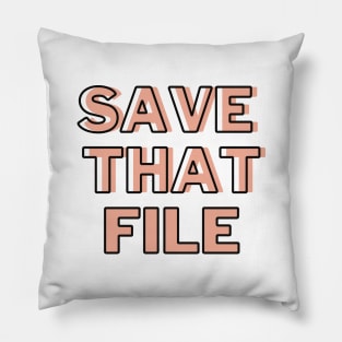 Architecture Graphic Design Reminder Save Your File Pillow