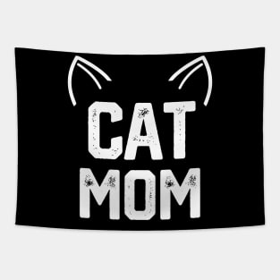 funny cat mom Tapestry