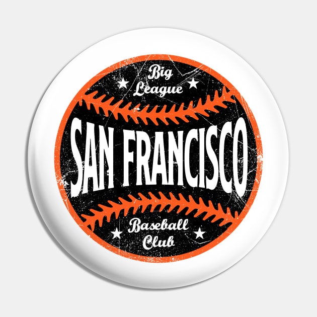 San Francisco Retro Big League Baseball - White Pin by KFig21