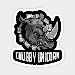 Angry Chubby Unicorn Rhino Gift Magnet