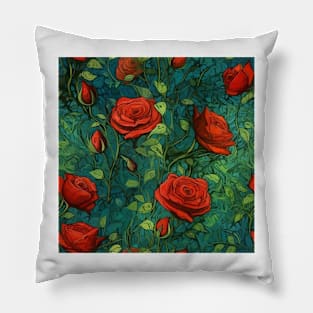 Van Gogh Roses Pattern 11 Pillow