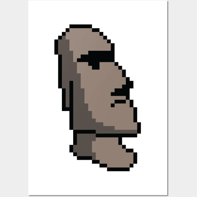 Moai Pixel Art 32 Bit: vetor stock (livre de direitos) 2192037039