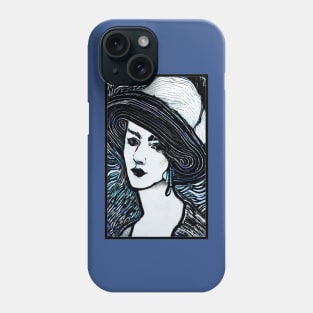 Her Summer Hat On A Rainy Day Phone Case