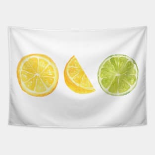 Lemon and Lime Summer Vibes Tapestry