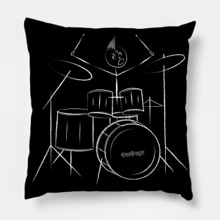 Angry Stick Drummer 2 Pillow