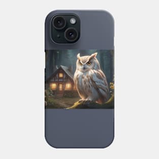 Majestic Owl by the Cottage Phone Case