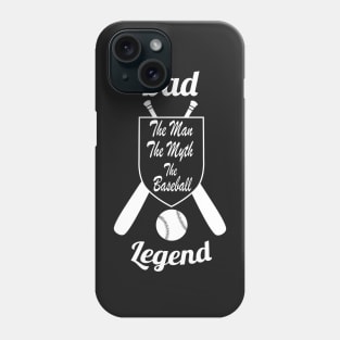 Dad The Man The Myth The Baseball Legend Gift -  Father's Dad Gift for Baseball Coach - Perfect Baseball Papa Gift idea Phone Case