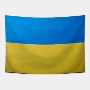 Ukraine flag yellow blue geometric pattern mesh Tapestry