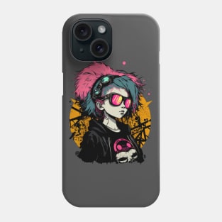 Anime Emo Nu Goth Girl Color Splash Phone Case