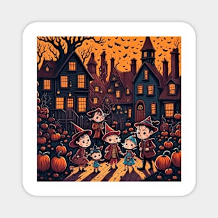 trick or treat Halloween children Magnet