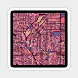 Denver Map Pattern in Purple & Pink Magnet