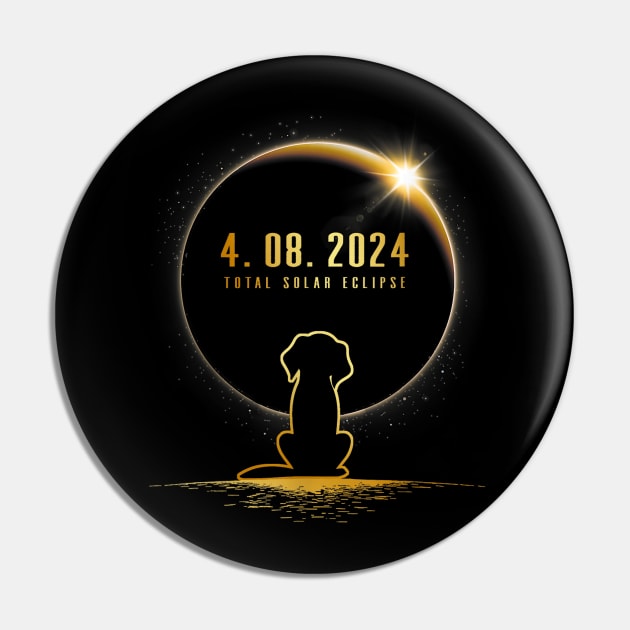 Total Solar Eclipse Dog April 8 2024 Totality Astronomy Gift For Men Women Pin by tearbytea