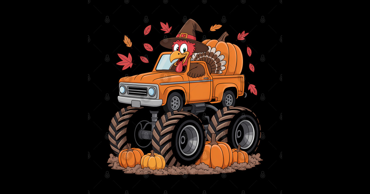 Thanksgiving Turkey Monster Truck youth Boys Kids toddlers ...