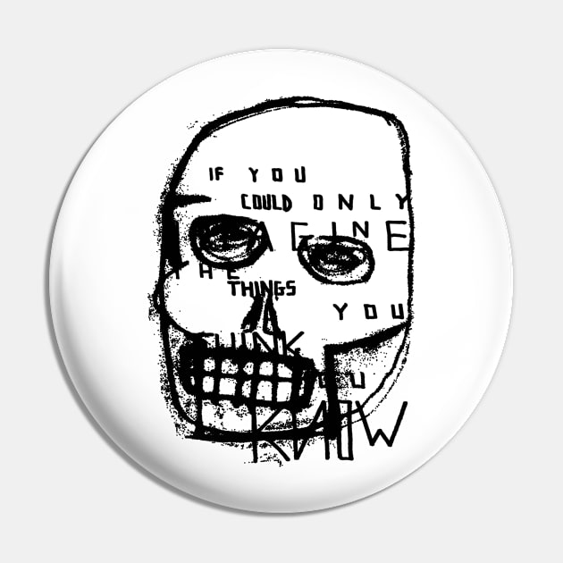 You Think You Know Doodle Black Pin by Mijumi Doodles
