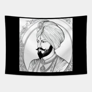 Guru Gobind Singh drawing Tapestry