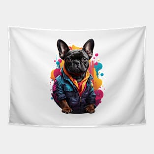 Black French Bull Dog Tapestry