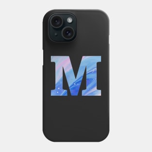 The Letter M Blue Psychedelic Design Phone Case